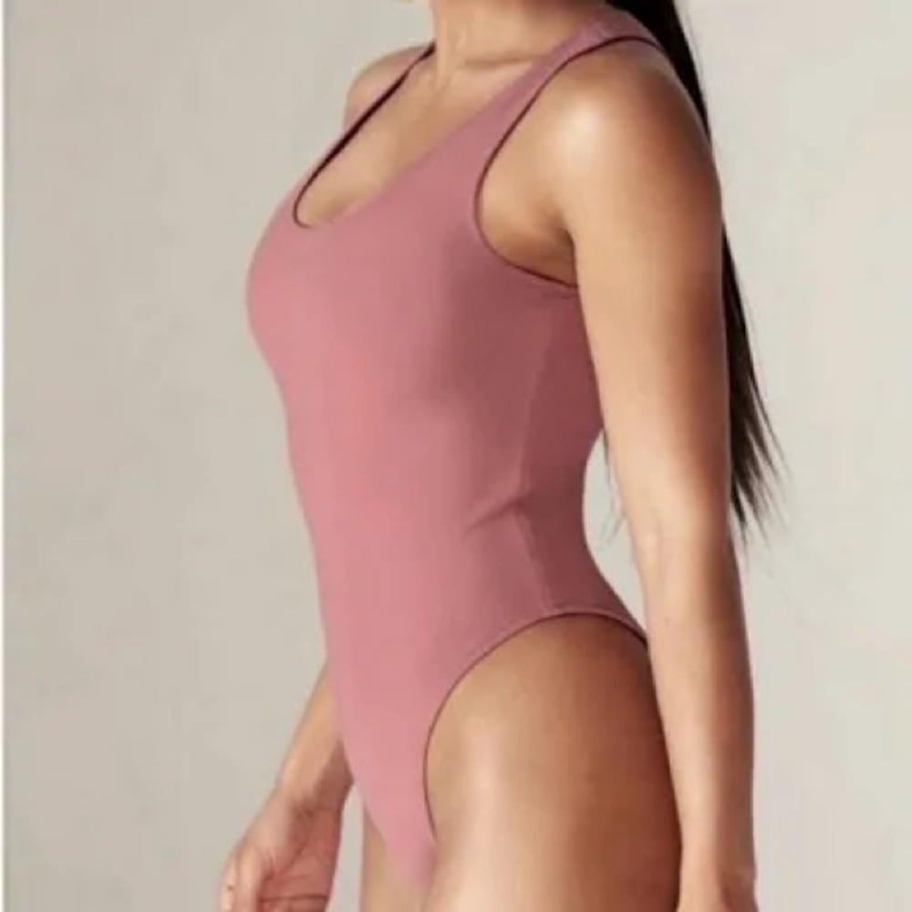 Lululemon Align Bodysuit Velvet Dust Pink Soft Nulu Shelf Bra